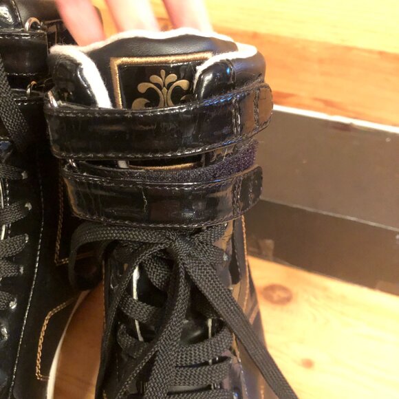 House of Dereon Patent Leather High Top Sneakers Shooties-SO LUXE! - Picture 7 of 16